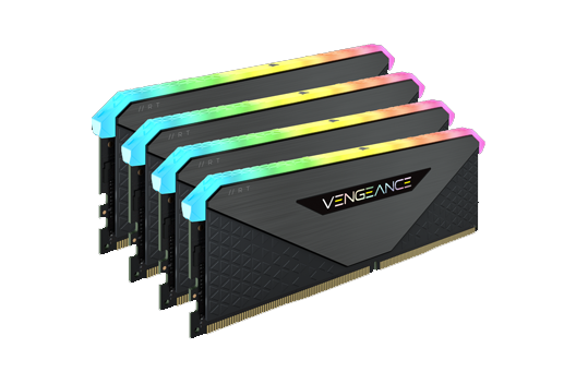 64GB CORSAIR VENGEANCE RGB RT DDR4 3200MHz (4x16GB)	