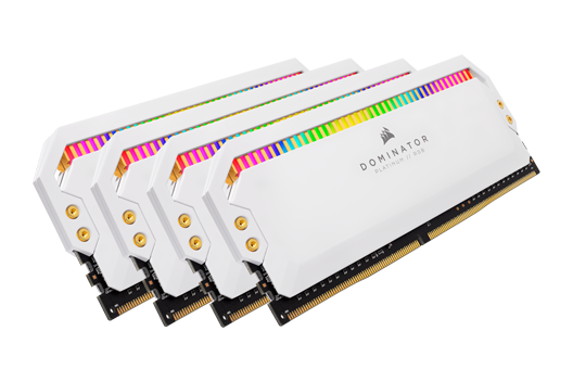 64GB CORSAIR DOMINATOR PLATINUM - WHITE 3200MHz RGB (4x16GB)	